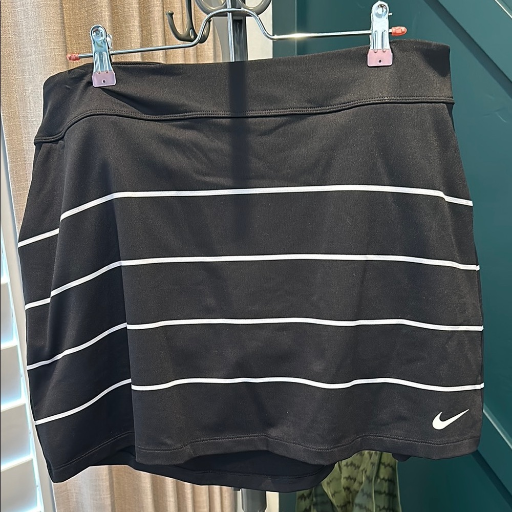 Nike Black Skirt with White Stripes